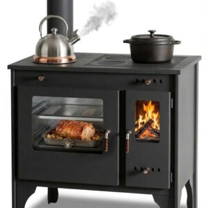 Küchenofen Holzherd R ECO INOX mit Edelstahlbackofen